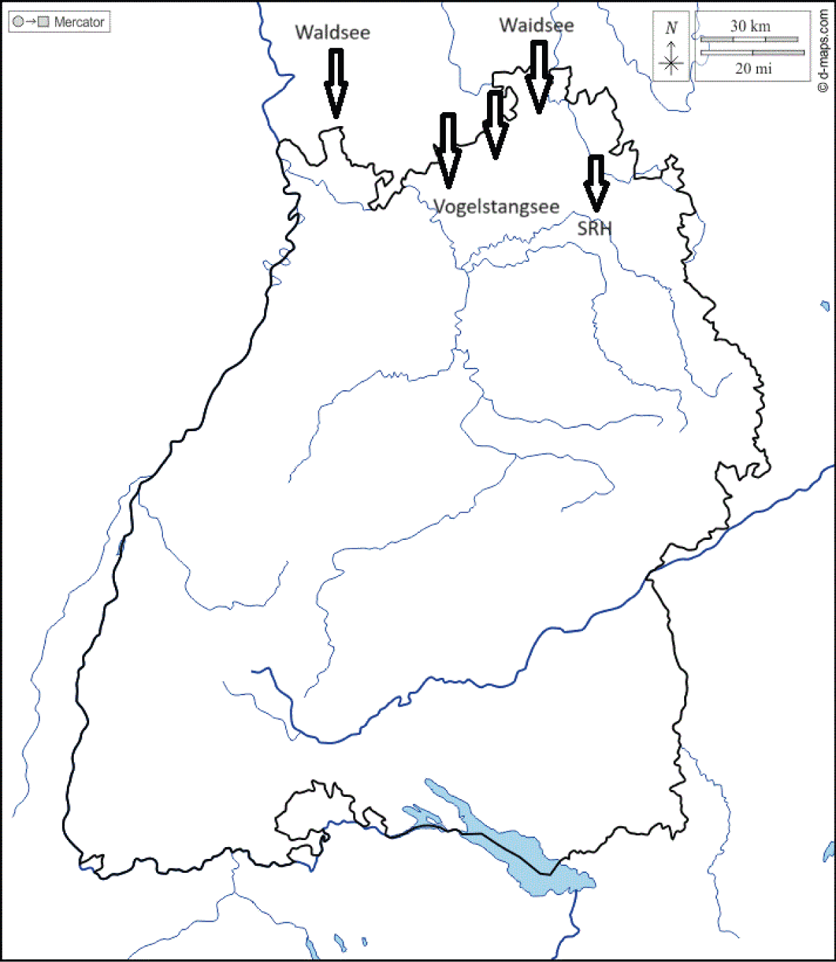 Locations of five (05) stations in Heidelberg, Germany